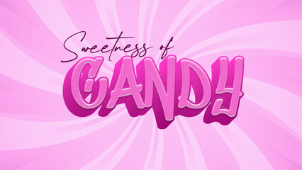 Romantic Pink Candy 3D Text Style