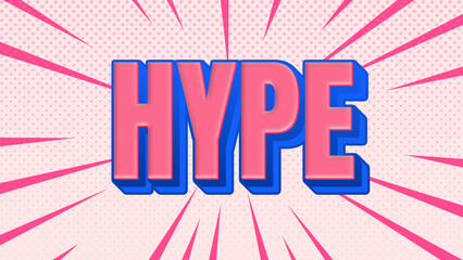 Hype Pop Bubble Gum Style 3D Typography on Soft Pink Background