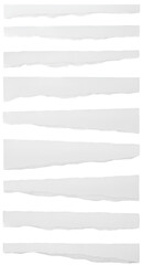 Torn White Paper Edges Illustration Isolated On Black Background Abstract Design