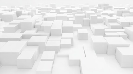 Abstract white geometric cube pattern