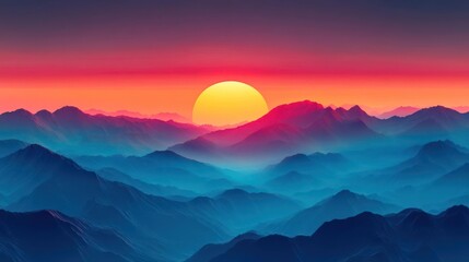 sunrise over mountains