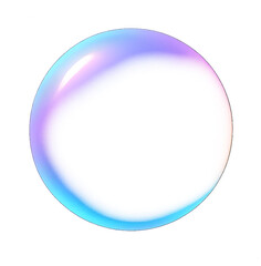 Vibrant circular bubble with rainbow-like gradient and glowing edges, isolated on black, ideal for abstract or futuristic designs.
