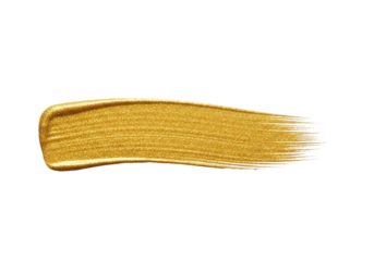 Glittering Gold Paint Stroke: Luxurious, Textured, Abstract Design Element on . transparent background
