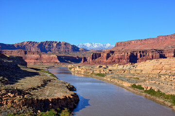 Scenic View of Dirty Devil River in Remote Utah Wilderness
