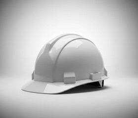 Clean White Hard Hat Mockup Essential Safety Gear for Construction and Industrial Projects.