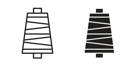 Yarn icon graphic doodle, sketch, outline drawing Vector illustration