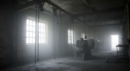 dusty and abandoned factory