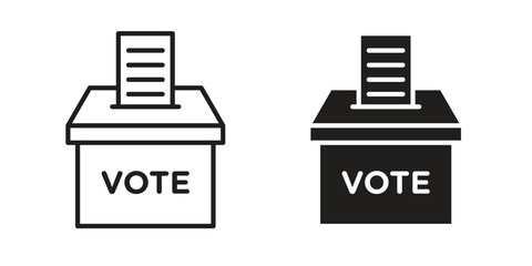 Voting icon graphic doodle, sketch, outline drawing Vector illustration