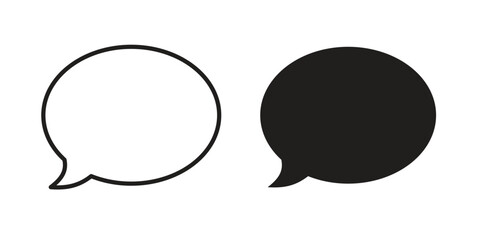 Speech bubble icon graphic doodle, sketch, outline drawing Vector illustration