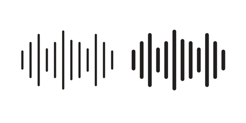 Sound wave icon graphic doodle, sketch, outline drawing Vector illustration