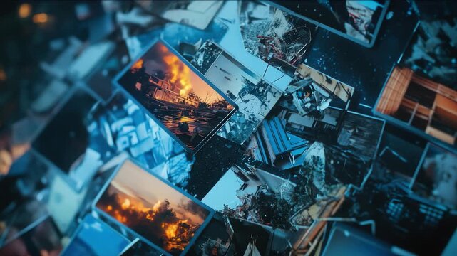 visuals of various disaster alert app scenes