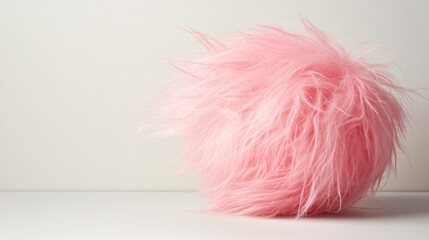 Pink fluffy decorative fur ball