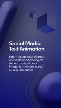 Vertical Text Animation for Social Media Story / Stories
