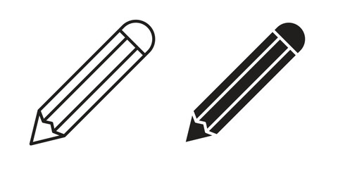 Pencil icon graphic doodle, sketch, outline drawing Vector illustration