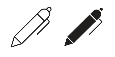 Pen icon graphic doodle, sketch, outline drawing Vector illustration
