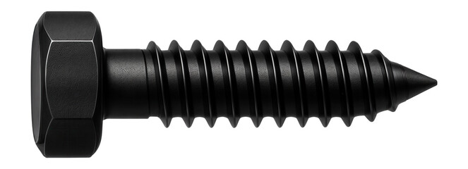 Black oxide hex head screw for automotive body repair.