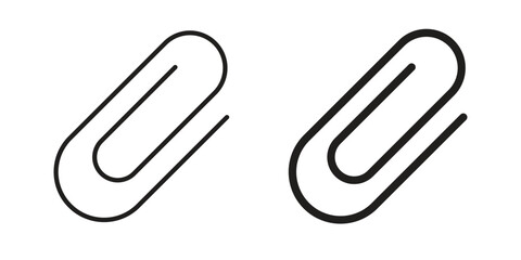 Paperclip icon graphic doodle, sketch, outline drawing Vector illustration