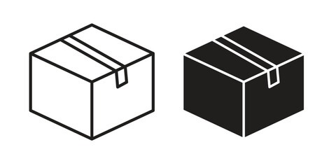 Package icon graphic doodle, sketch, outline drawing Vector illustration