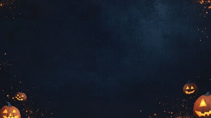 Halloween jack o lanterns dark background