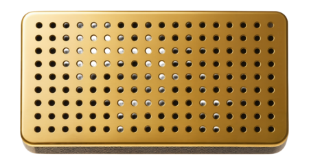 Brass perforated sheet with fine mesh for filtration systems.
