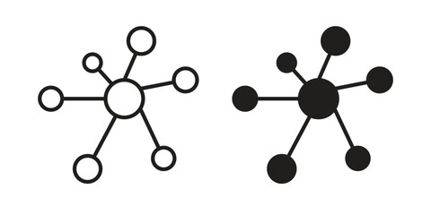 Network icon graphic doodle, sketch, outline drawing Vector illustration