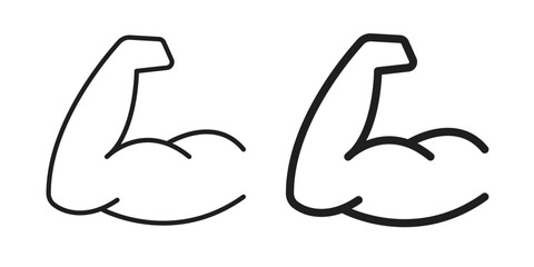 Muscle icon graphic doodle, sketch, outline drawing Vector illustration