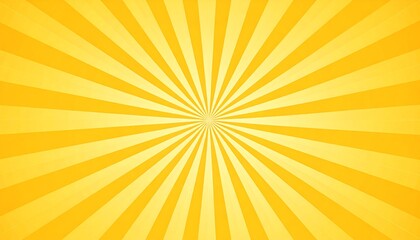 Bright yellow radial sunburst background