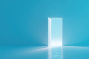 minimalistic image of open doorway leading to bright expansive space inviting imagination and exploration