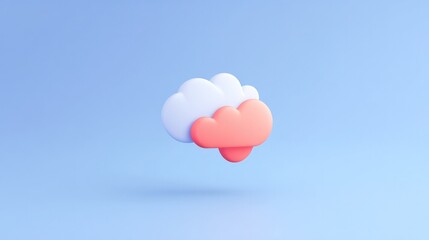 simple visual representation of forgetfulness with brain-related icon and soft pastel colors