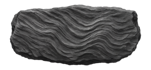 Phyllite rock with silky sheen and wavy foliation