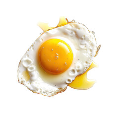Fried egg, sunny-side up, with drizzled liquid