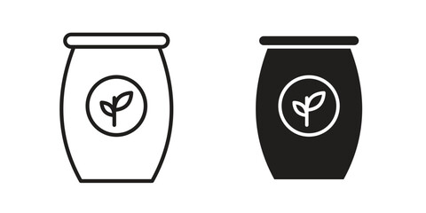 Fertilizer icon graphic doodle, sketch, outline drawing Vector illustration