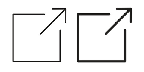 External link icon graphic doodle, sketch, outline drawing Vector illustration