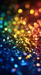 Colorful Glitter Sparkle Background with Bokeh Effect