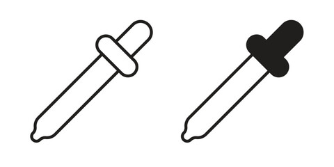 Dropper icon graphic doodle, sketch, outline drawing Vector illustration