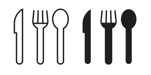 Cutlery icon graphic doodle, sketch, outline drawing Vector illustration