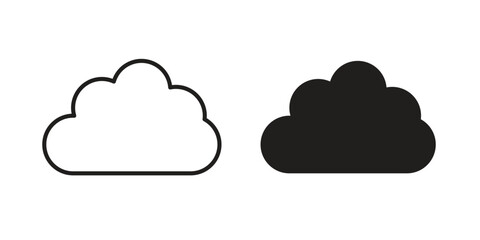 Cloud icon graphic doodle, sketch, outline drawing Vector illustration
