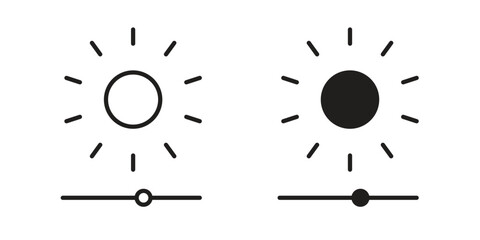 Brightness icon graphic doodle, sketch, outline drawing Vector illustration