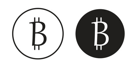 Bitcoin icon graphic doodle, sketch, outline drawing Vector illustration