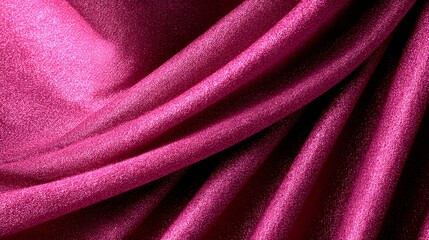 Obraz premium Close-up view of deep magenta fabric folds.