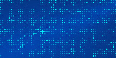 Blue Tech Finance Fintech Background Abstract Pixel Pattern. Abstract Business Tech Science Vector Backdrop.