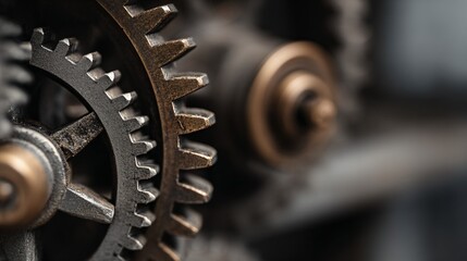Interlocking Gears in Focus: Mechanical Precision