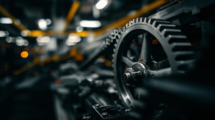 Interlocking Gears in Focus: Mechanical Precision