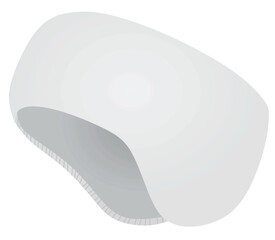 White ears warmer. vector illustration