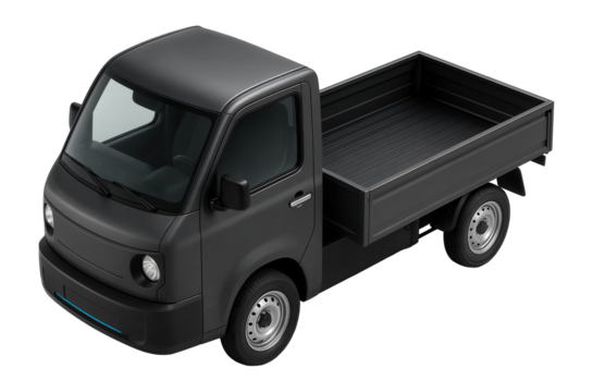 Mini cargo vehicle with a forward control cab and a spacious cargo bay