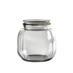 Clear glass jar with rope lid