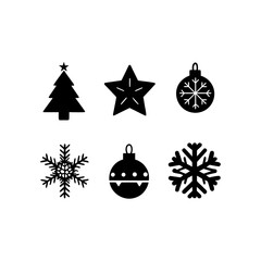 Elegant Christmas Decorations Vector
