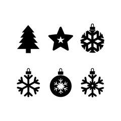Colorful Christmas Decorations Vector Set