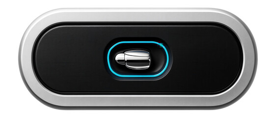 Oblong inspection hatch with anodized aluminum frame and quick-release latch