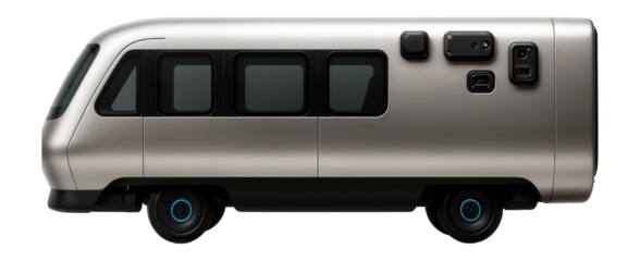 Passenger carriage with external sensors and data acquisition ports along the body